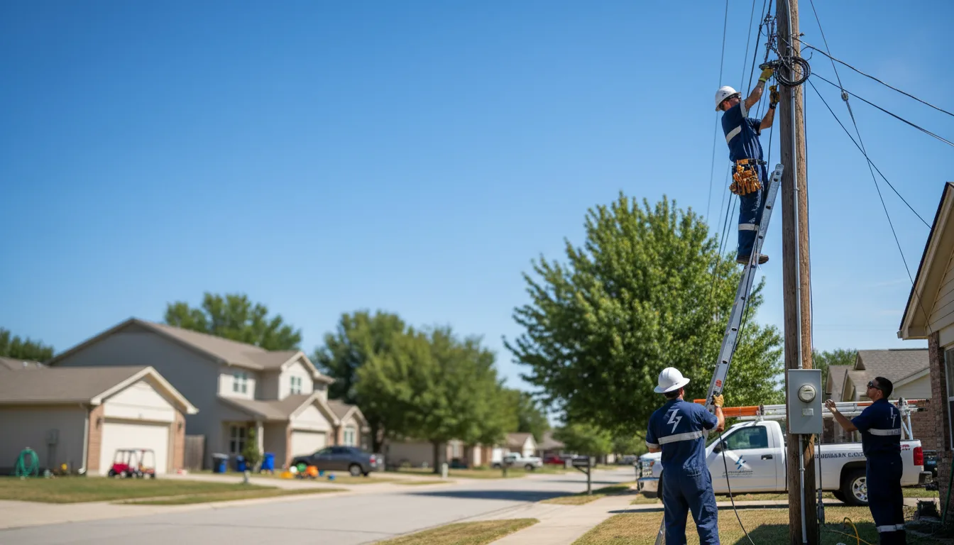 Residential electrician providing installation services in Amazonia, MO
